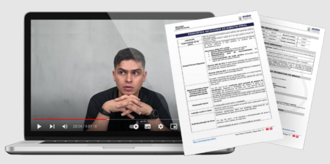 Aulas em PDF e videoaulas direto ao ponto
